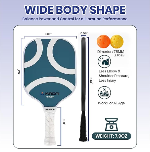 Ianoni Pickleball Paddle Set – USAPA Approved 2 Paddle Edition